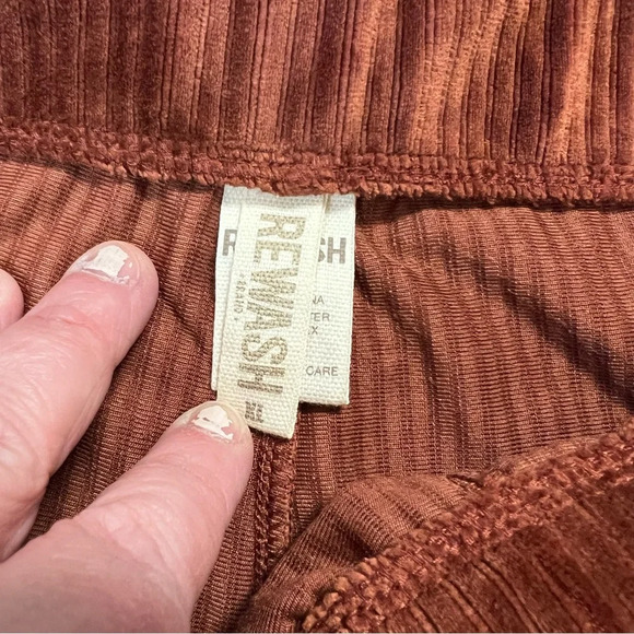 🆕 Rewash Rust ribbed velvet crops SZ XL - Picture 5 of 7